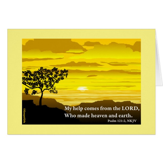 Psalm 121 Blank Note Card (Front Horizontal)