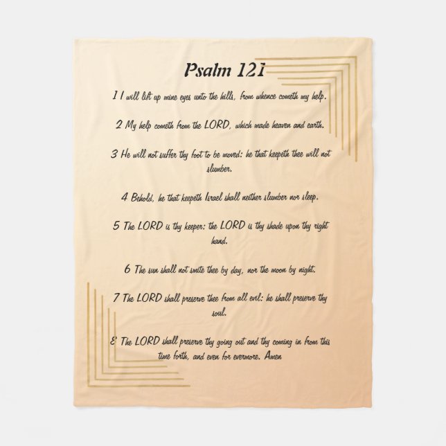 Psalm 121  fleece blanket (Front)