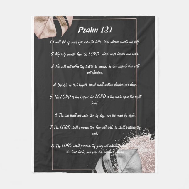 Psalm 121  fleece blanket (Front)