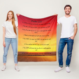 Psalm 121 fleece blanket