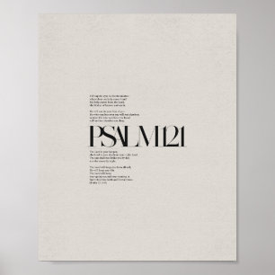 Psalm 121 - "I Lift My Eyes to the Hills" Poster