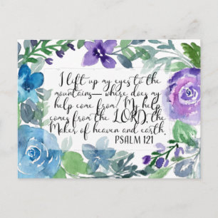 Psalm 121 I lift up my eyes Postcard