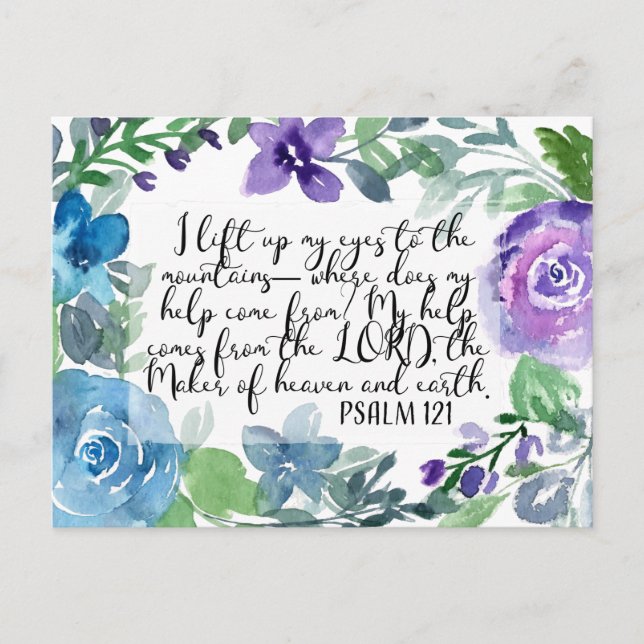 Psalm 121 I lift up my eyes Postcard (Front)