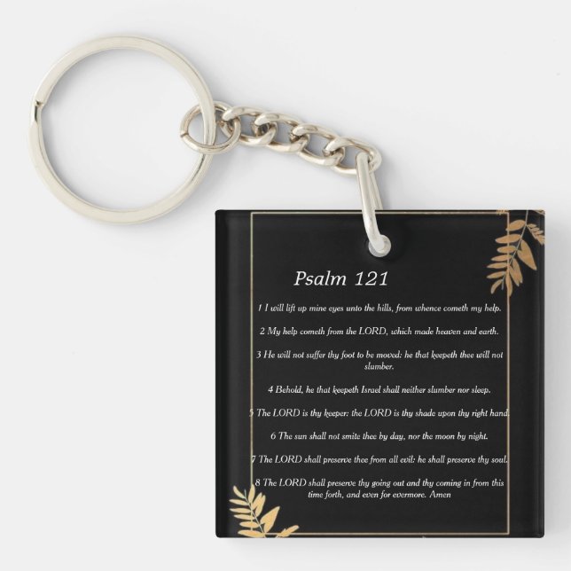Psalm 121   keychain (Front)
