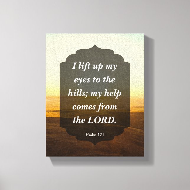 Psalm 121 - my help comes from the LORD Canvas Print (Front)