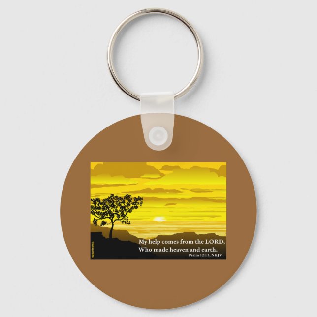 Psalm 121 My Help Key Ring (Front)