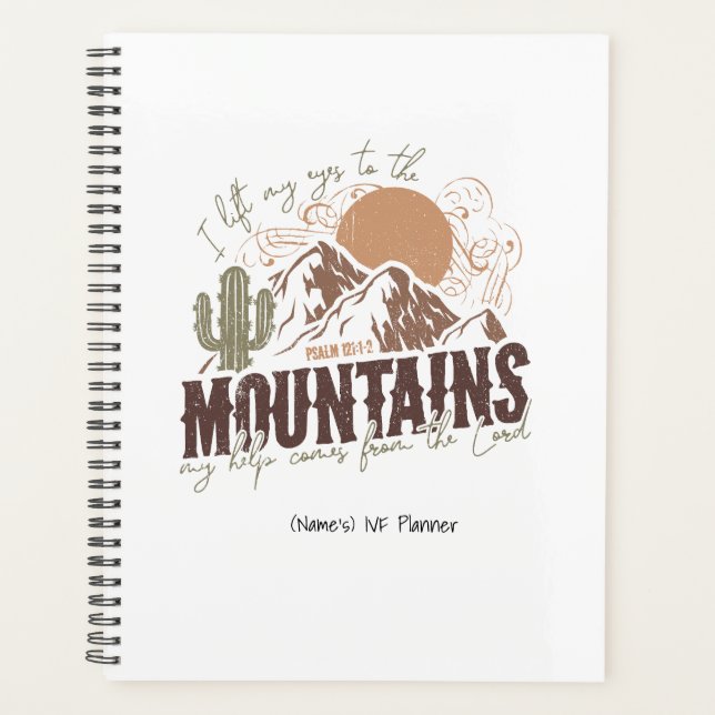 Psalm 123 Personalised Christian IVF/Infertility  Planner (Front)