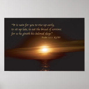 Psalm 127:2 Scripture Print