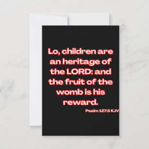 Psalm 127:3 KJV Bible Scripture Greeting Card