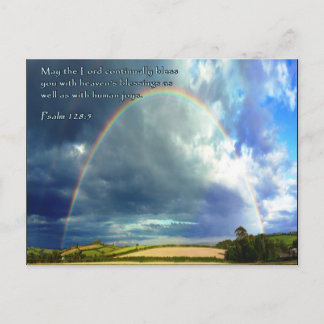 Psalm 128:5 Full Rainbow Postcard