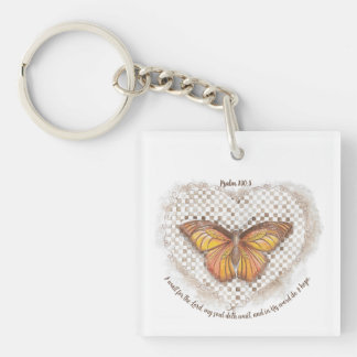 Psalm 130:5 Hope Key Ring
