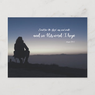 Psalm 130:5 - I wait for the Lord Postcard