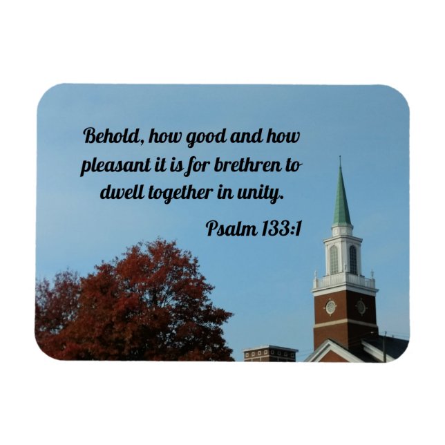 Psalm 133:1 Behold, how good and how pleasant  Magnet (Horizontal)