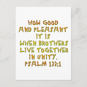 Psalm 133:1 postcard