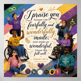 Psalm 139:14 - Fearfully and Wonderfully Made | In Poster