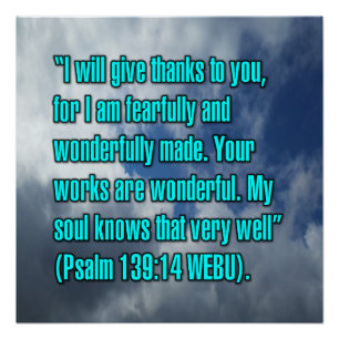 Psalm 139:14 WEBU Poster