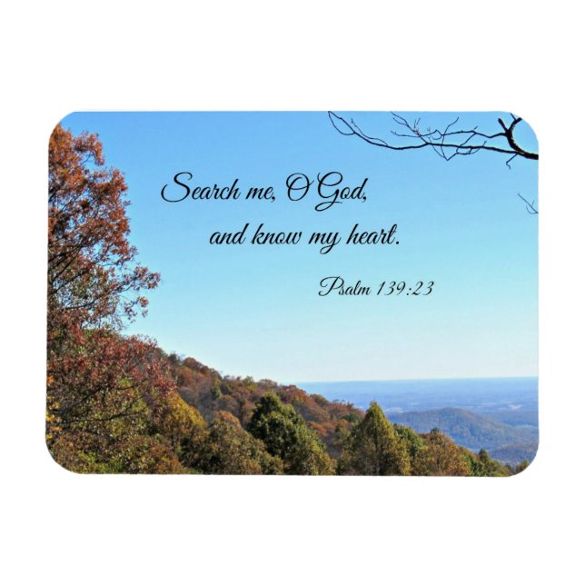 Psalm 139:23 Search me, O God... Magnet (Horizontal)