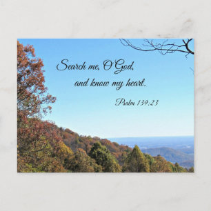 Psalm 139:23 Search me, O God... Postcard