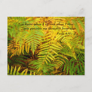 Psalm 139 v 2 Inspirational Words Postcard