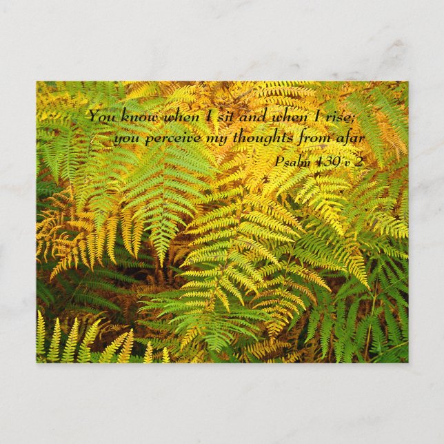 Psalm 139 v 2 | Inspirational Words Postcard (Front)