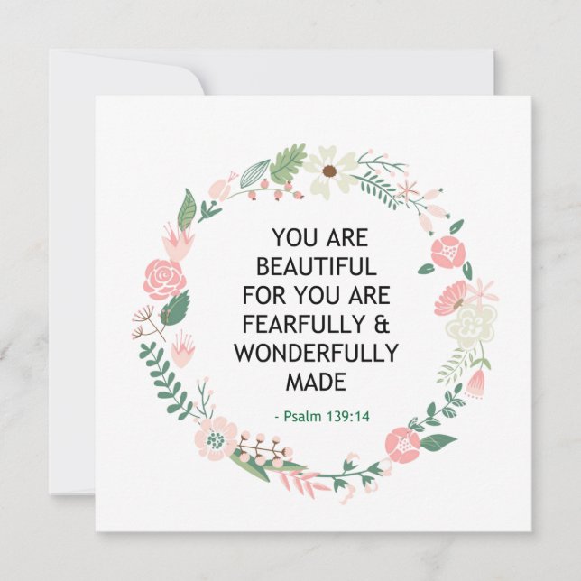 Psalm 139 You Are Beautiful (Front)