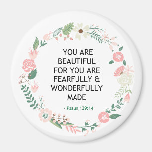 Psalm 139 You Are Beautiful Magnet