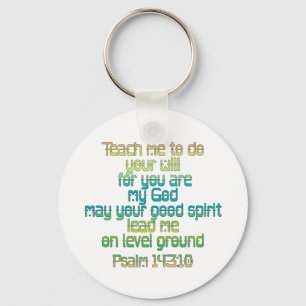 Psalm 143:10 key ring