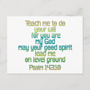 Psalm 143:10 postcard
