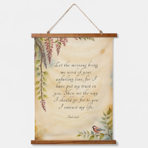Psalm 143:8 Christian Bible Verse Art Hanging Tapestry