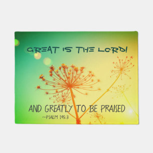 Psalm 145:3 Great is the Lord, Bible Verse Doormat