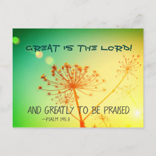 Psalm 145:3 Great is the Lord, Bible Verse Postcard