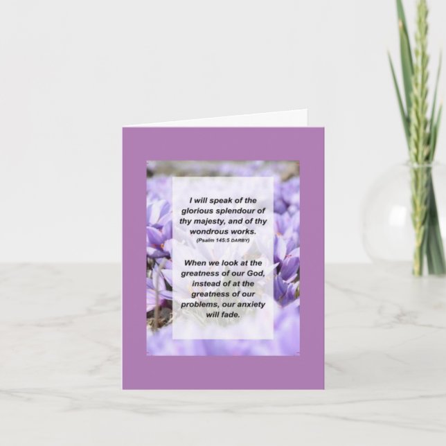 Psalm 145:5 I will speak of the glorious of thy ma Card (Front)