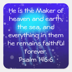 Psalm 146:6 Blue Jellyfish Sticker