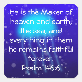 Psalm 146:6 Blue Jellyfish Sticker