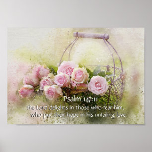 Psalm 147:11 Hope in His unfailing Love, Bible Poster