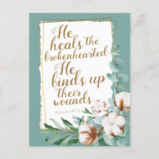 Psalm 147:3 Encouragement JW  Postcard