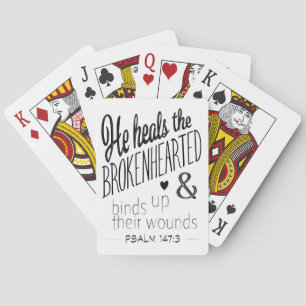 Psalm 147:3 He Heals the Brokenhearted Playing Cards