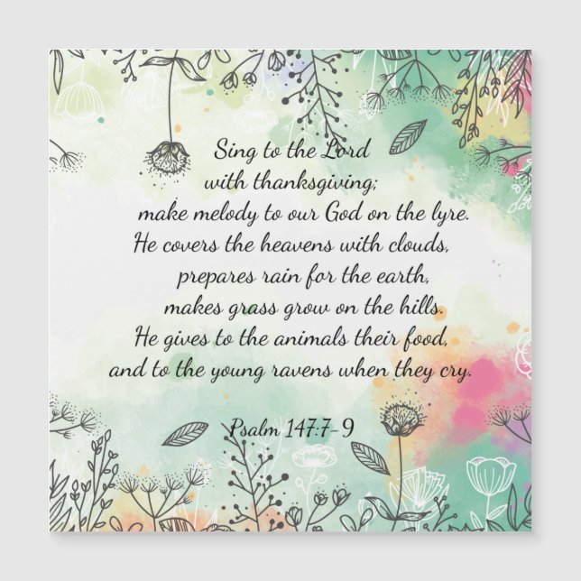 Psalm 147:7-9 (Front)