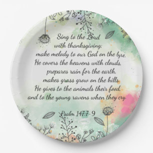 Psalm 147  paper plate