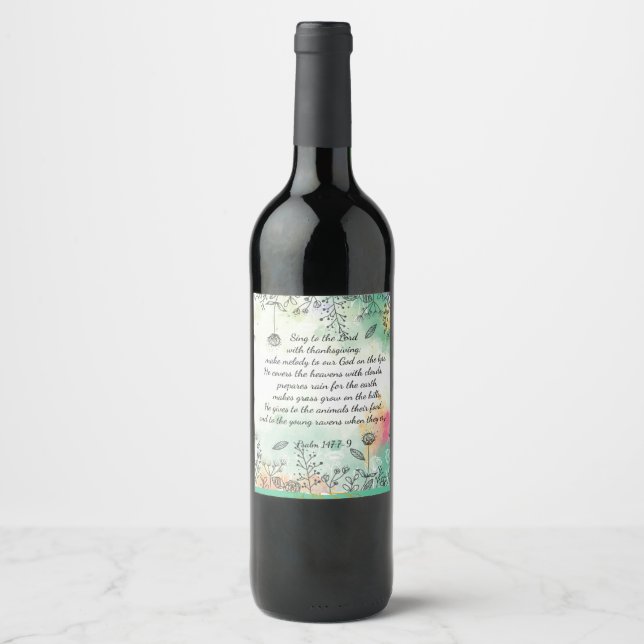 Psalm 147 wine label (Front)