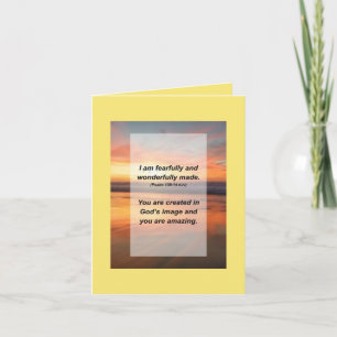 Psalm 149:14 I am fearfully and wonderfully made Card