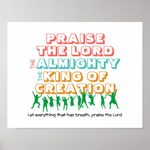 Psalm 150 PRAISE THE LORD Customisable Christian Poster