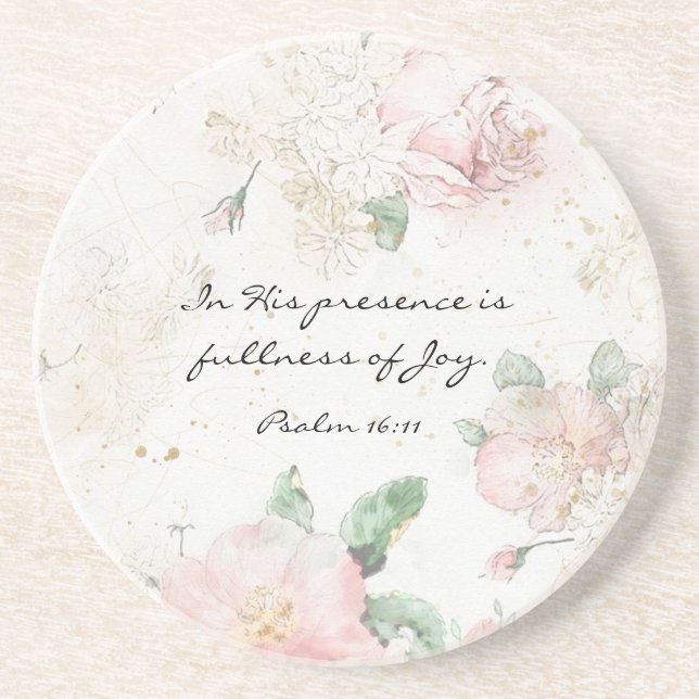 Psalm 16:11 In His Presence is Fullness of Joy Coa Coaster (Front)