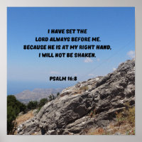 Psalm 16:8 "I Will Not Be Shaken" Scenic