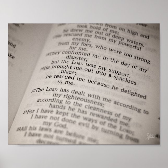 Psalm 18:19 [Print] Poster (Front)