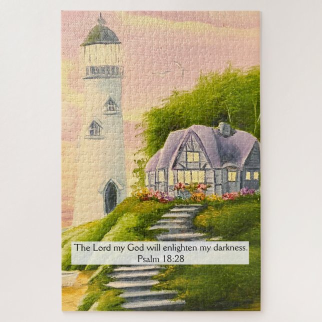 Psalm 18:28 jigsaw puzzle (Vertical)