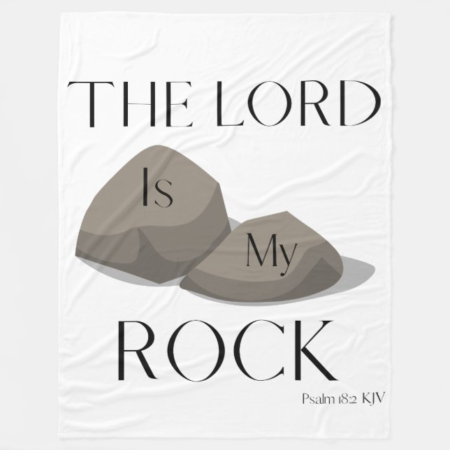 Psalm 18:2 Bible Scripture Quote KJV Fleece Blanket (Front)