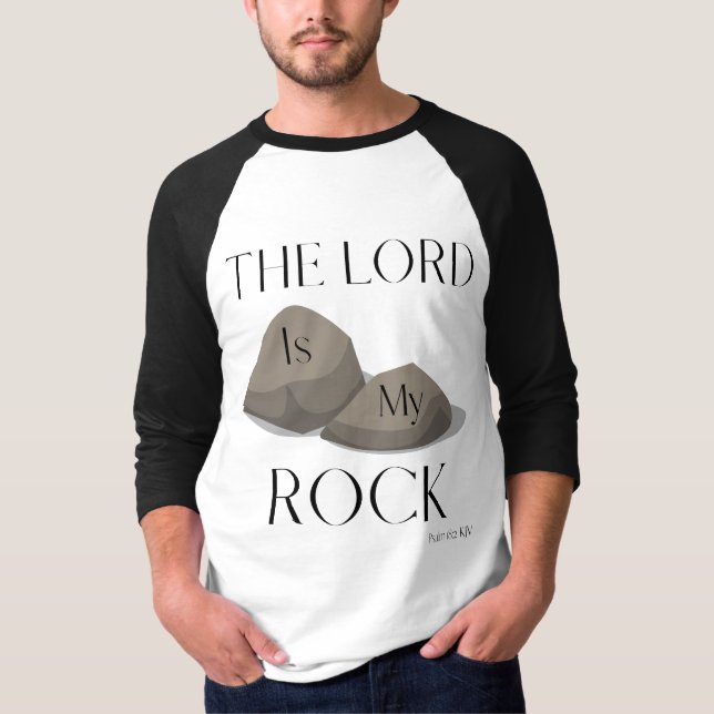 Psalm 18:2 Bible Scripture Quote KJV Men's 3/4 T-Shirt (Front)