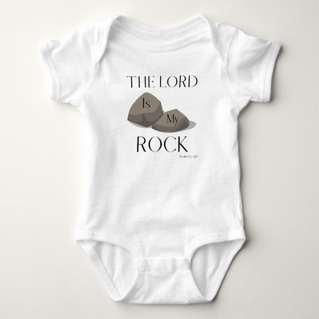 Psalm 18:2 Bible Scripture Quote KJV Unisex Baby Bodysuit (Front)