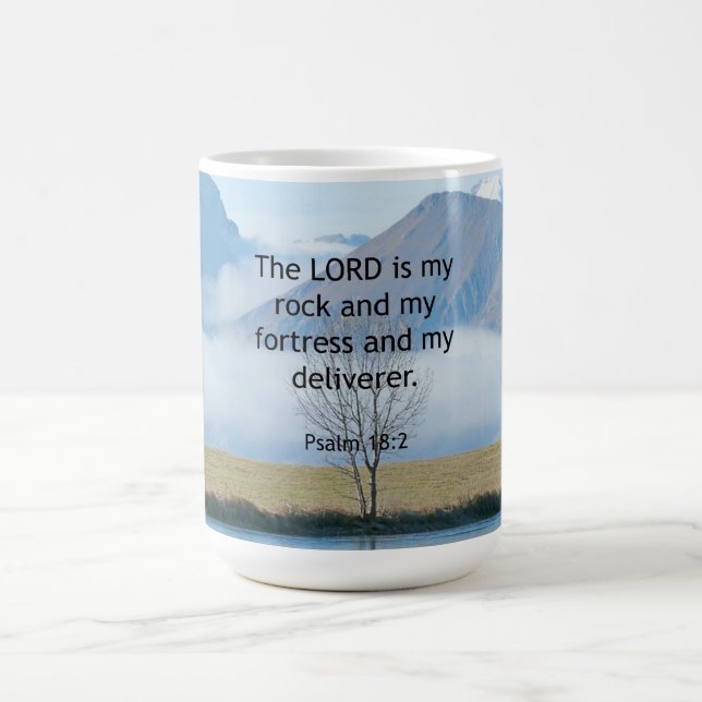 Psalm 18:2 Bible Verse Coffee Mug (Center)